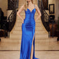 Nox Anabel A1588 Sleeveless Satin Sweetheart Neckline Dress with Slit