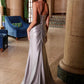 Nox Anabel A1588 Sleeveless Satin Sweetheart Neckline Dress with Slit