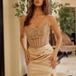 Nox Anabel A1596 Strapless Beaded Dress with Slit