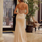 Nox Anabel A1596 Strapless Beaded Dress with Slit