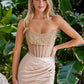 Nox Anabel A1596 Strapless Beaded Dress with Slit