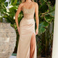 Nox Anabel A1596 Strapless Beaded Dress with Slit