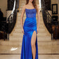 Nox Anabel A1596 Strapless Beaded Dress with Slit