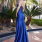 Nox Anabel A1737 Strapless Fitted Stretch Satin Prom Gown
