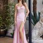 Nox Anabel A1737 Strapless Fitted Stretch Satin Prom Gown