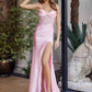 Nox Anabel A1737 Strapless Fitted Stretch Satin Prom Gown