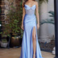 Nox Anabel A1737 Strapless Fitted Stretch Satin Prom Gown