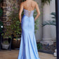 Nox Anabel A1737 Strapless Fitted Stretch Satin Prom Gown