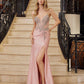 Nox Anabel A1740 Stretch Satin Fitted Evening Prom Gown