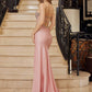Nox Anabel A1740 Stretch Satin Fitted Evening Prom Gown