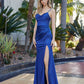 Nox Anabel A1742 Fitted Stretch Satin Evening Prom Gown