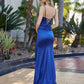 Nox Anabel A1742 Fitted Stretch Satin Evening Prom Gown