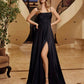Nox Anabel A1744 Elegant Stretch Satin A-Line Evening Dress