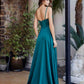 Nox Anabel A1744 Elegant Stretch Satin A-Line Evening Dress