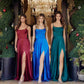 Nox Anabel A1744 Elegant Stretch Satin A-Line Evening Dress