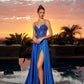 Nox Anabel A1748 Sweetheart Neck Plunging V-bodice Stretch Satin Dress