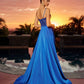 Nox Anabel A1748 Sweetheart Neck Plunging V-bodice Stretch Satin Dress