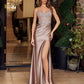 Nox Anabel A1750 Fitted Stretch Satin Formal Evening Prom Gown