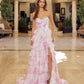 Nox Anabel A1752 Flowy Strapless A-Line Ruffled Layered Chiffon Prom Gown