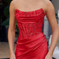 Nox Anabel A1753 Fitted Stretch Satin Strapless Prom Gown