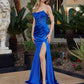 Nox Anabel A1753 Fitted Stretch Satin Strapless Prom Gown