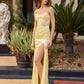 Nox Anabel A1753 Fitted Stretch Satin Strapless Prom Gown