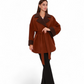 Sandro Cashmere Blend Overcoat in Cinnamon
