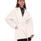 Astoria Midi Cashmere Wool Blend Coat in Ivory