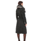 Genuine Silver Fox Cashmere Blend Coat