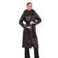 Genuine Leather Polar Fox Trim Coat