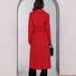 Astoria red wraparound wool blend overcoat by Alaska® Outerwear Company