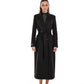 Alaska Longline Cashmere Wool Blend Coat in Black