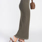 Scalloped Knit Skirt- Olive
