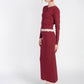 Scalloped Knit Top- Bordeaux