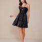 Nox Anabel A825 Short Metallic A-Line Homecoming Dress
