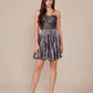 Nox Anabel A825 Short Metallic A-Line Homecoming Dress