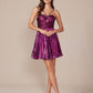 Nox Anabel A825 Short Metallic A-Line Homecoming Dress