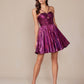 Nox Anabel A825 Short Metallic A-Line Homecoming Dress