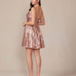Nox Anabel A825 Short Metallic A-Line Homecoming Dress