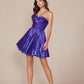 Nox Anabel A825 Short Metallic A-Line Homecoming Dress