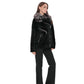 Bari Genuine Astrakhan Silver Fox Trim Coat