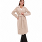 Zane Cashmere Wool Blend Overcoat in Beige