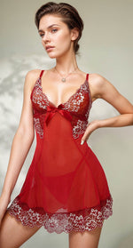 Two-tone lace babydoll lingerie from Head Turner by 3wishes.com, featuring delicate lace details and a feminine fit.