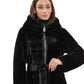 Faux Mink Effect Fur Hooded Coat
