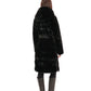 Faux Mink Effect Fur Hooded Coat
