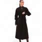 Miru Cashmere Wool Blend Overcoat in Black