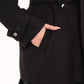 Karina Midi Cashmere Wool Blend Coat In Black
