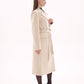 Denise Cashmere Blend Overcoat in Nude