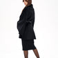 Genuine Scandinavian Mink Fur Double Face Wool Poncho