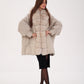 Genuine Polar Fox Boucle Down Coat